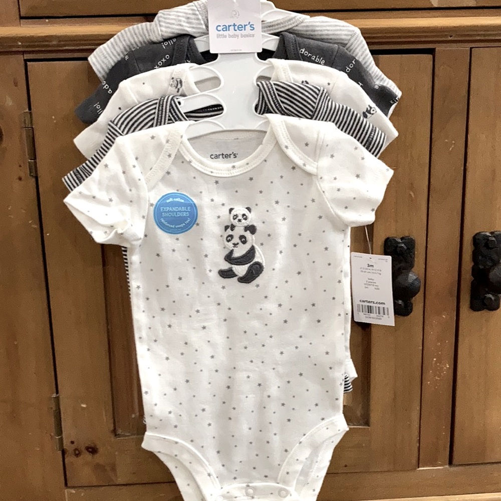 Brand new 5-pk CARTERS  3mo ONESIES BODYSUIT